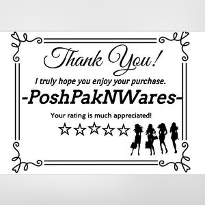 50 Thank You Stickers  for your posh closet